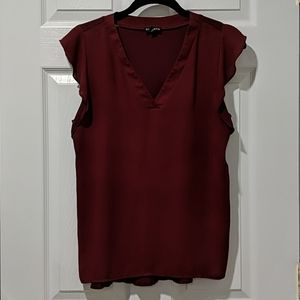 Express Ruffled Short Sleeve Blouse